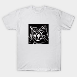 Angry cat in pixel art T-Shirt